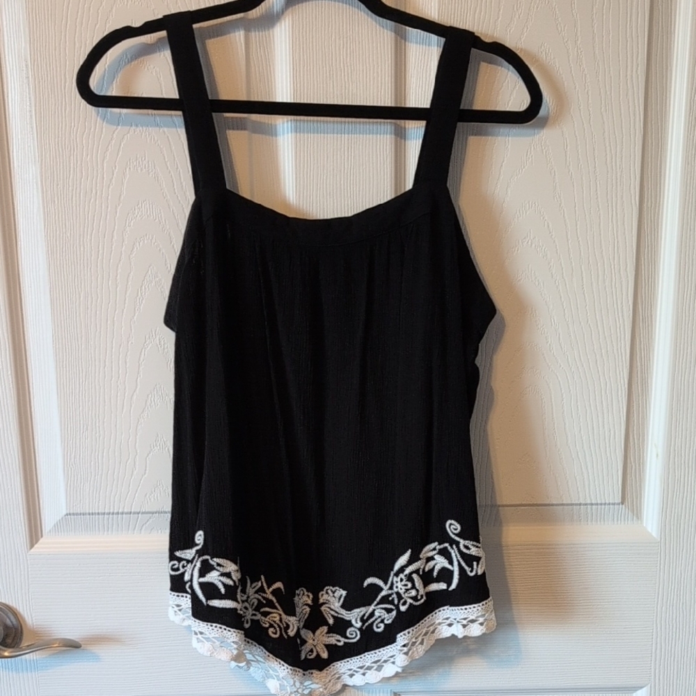 Maurices Black and White Camisole Top